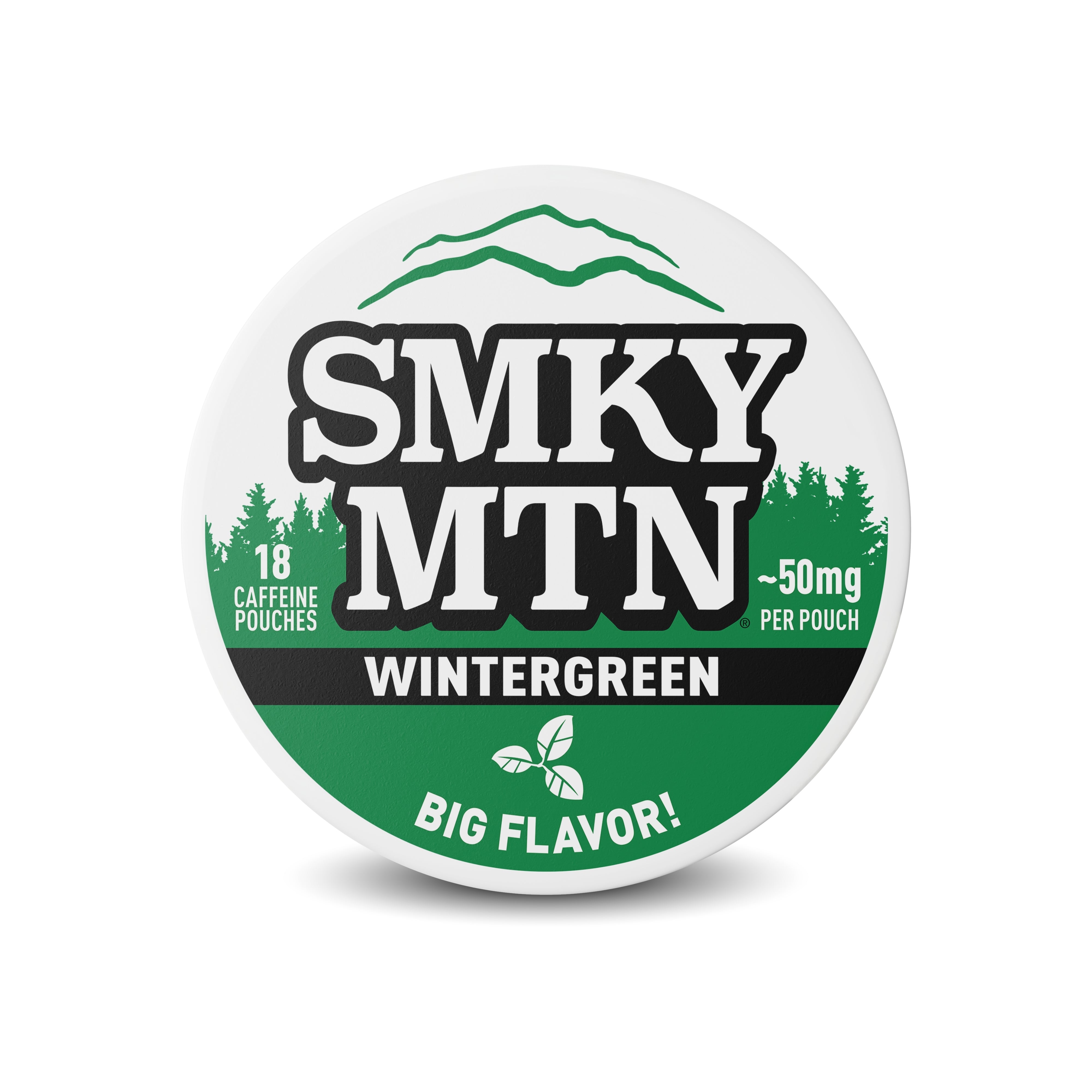 Smky MTN Wintergreen product packaging on a white background