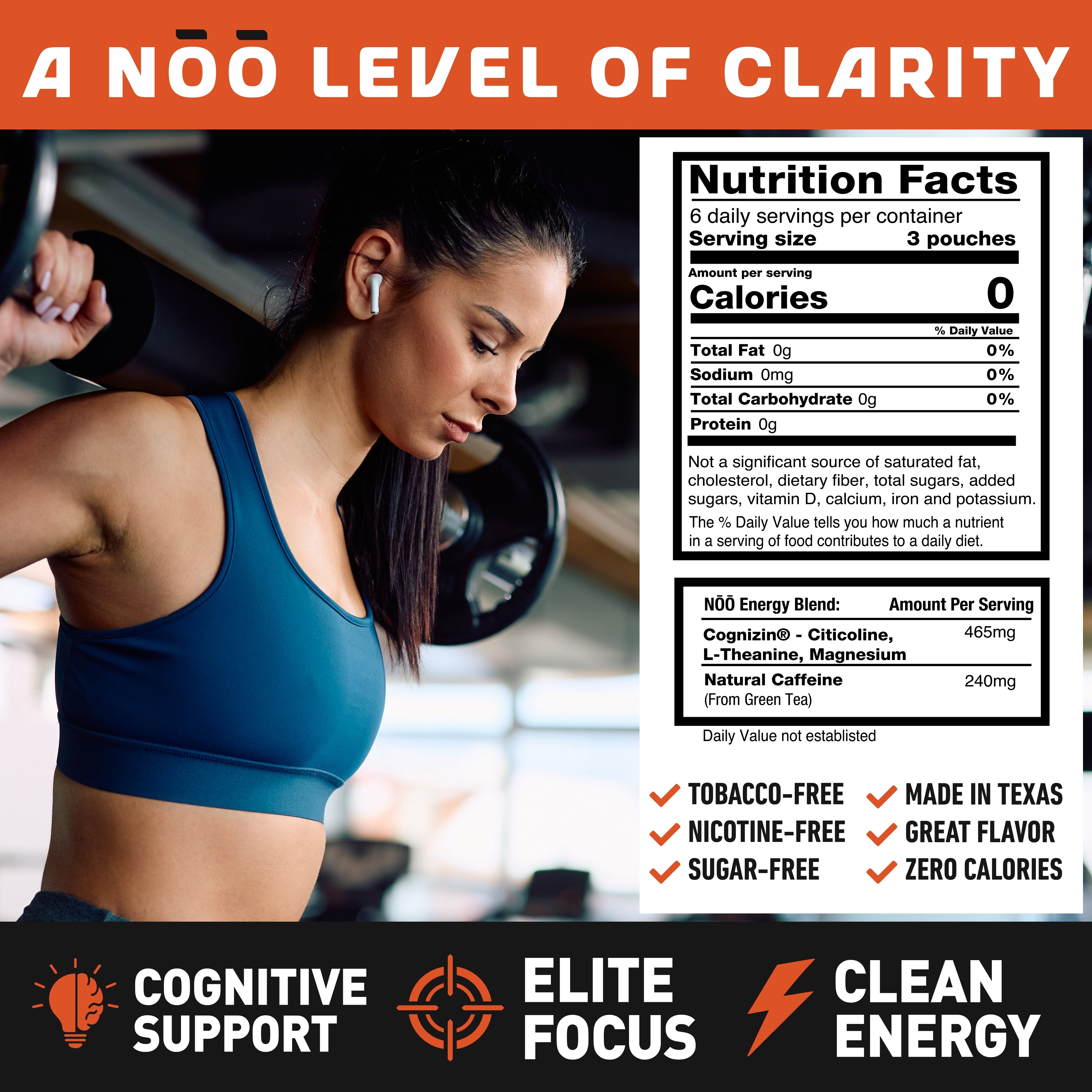 Orange Rush Energy & Focus Pouches