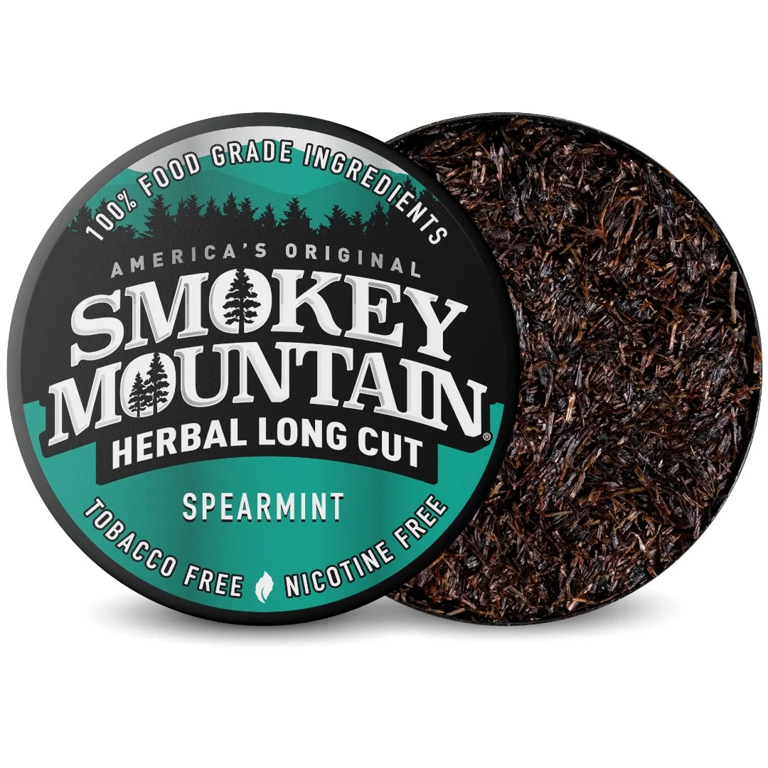 spearmint chewing tobacco Spearmint Long Cut – Smokey Mountain Herbal Snuff & Pouches spearmint chewing tobacco Spearmint Long Cut – Smokey Mountain Herbal Snuff & Pouches