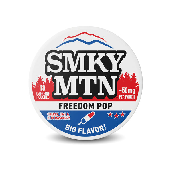 Smokey MTN Freedom Pop with red, white, and blue design on a white background