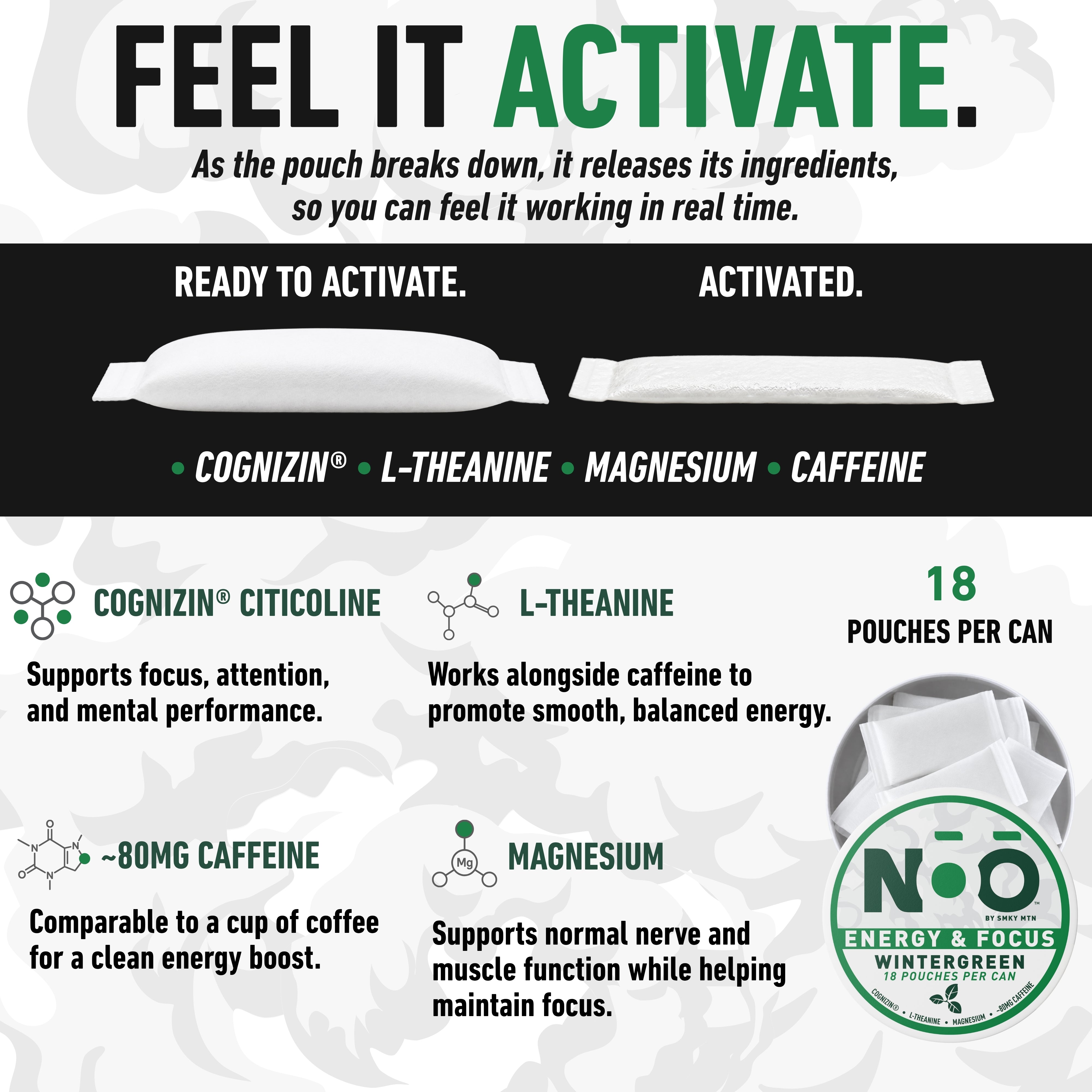 Wintergreen Energy & Focus Pouches